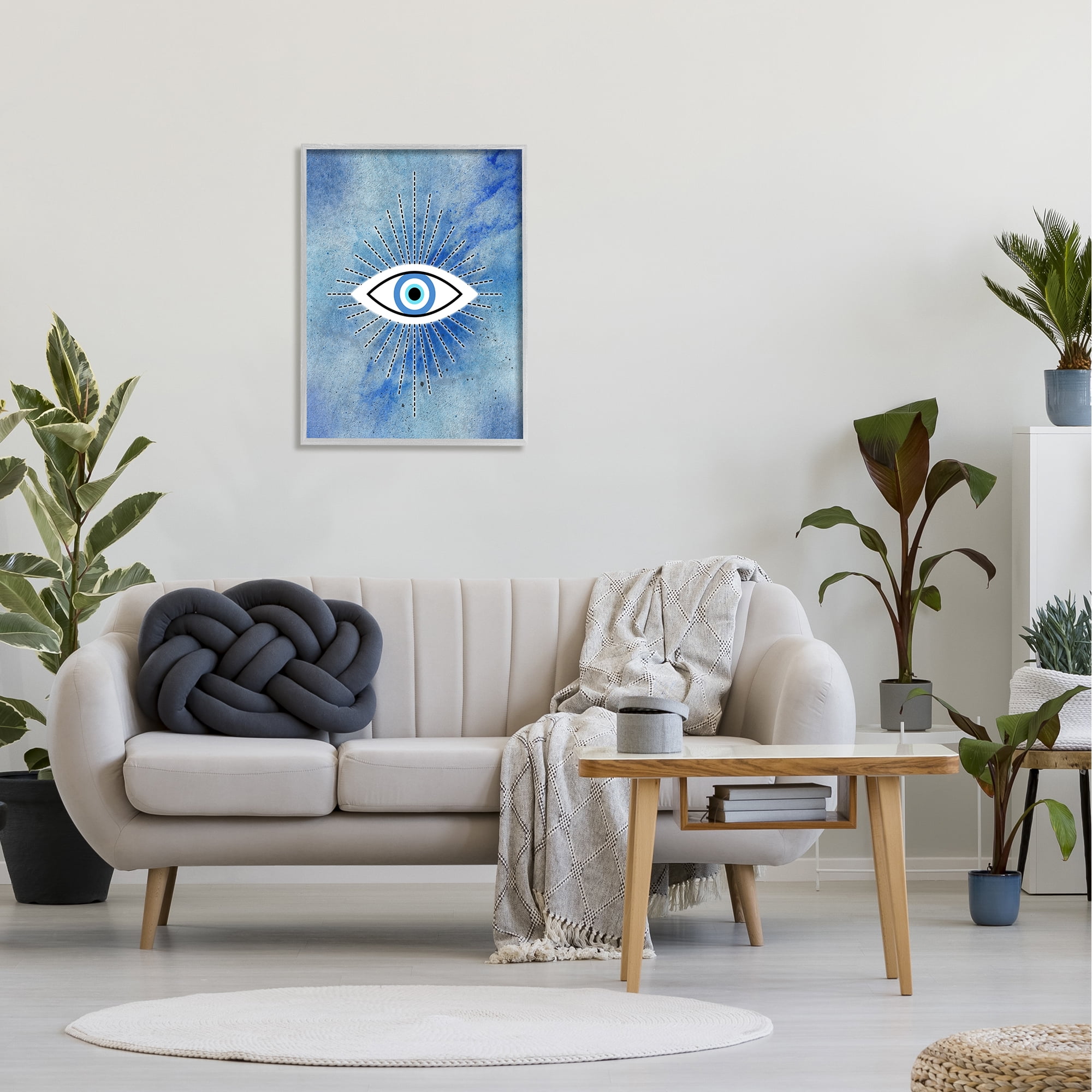 Stupell Industries Deco Evil Sky Eye All Seeing Sacred Charm,24 x 30, Design by Martina Pavlova