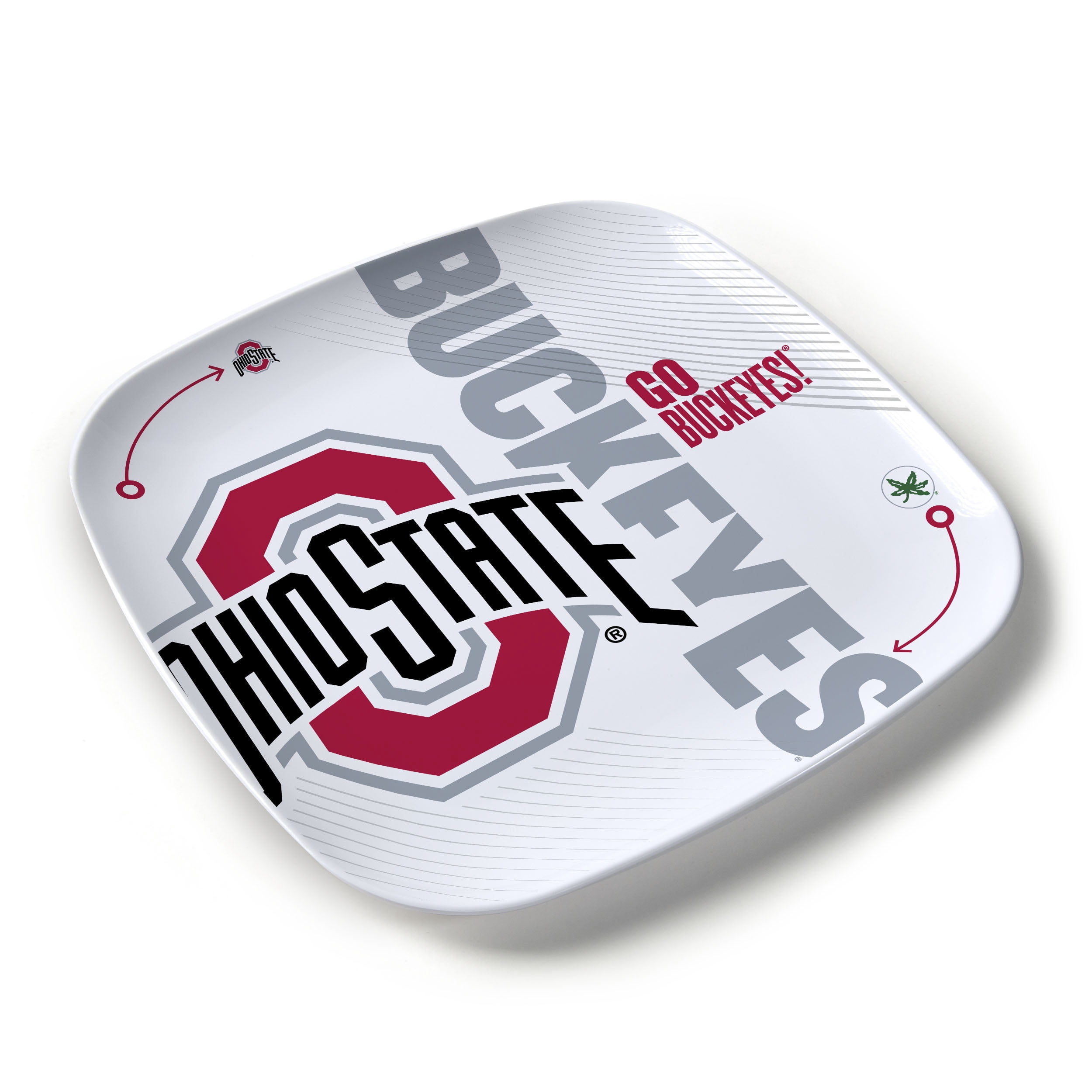YouTheFan NCAA Ohio State Buckeyes Large Party Plate