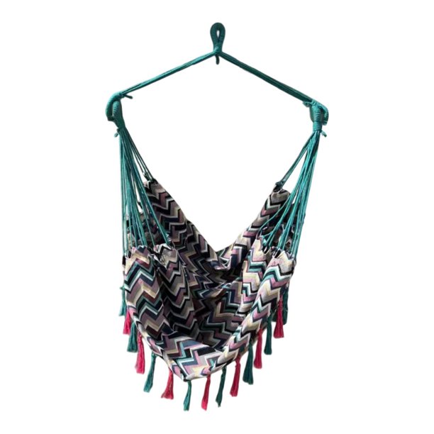 Hamaca silla bohemia para descansar, columpio de cuerda colgante para parque, patio trasero, dormitorio Color