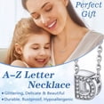 thumbnail image 4 of Silvora Sterling Silver Letter Initial Pendant Necklace for Women Cubic Zirconia A-Z Alphabet Birthday Christmas Anniversary Jewelry Gift for Her, 4 of 9