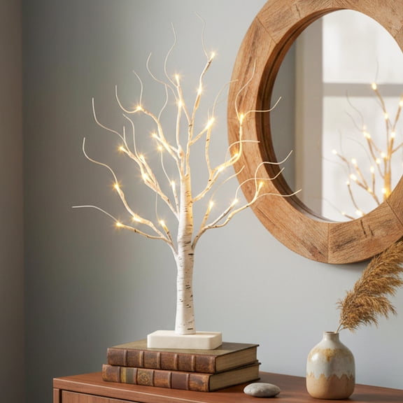 EAMBRITE Birch Tree with Led Lights, Christmas Decorations for Home Indoor