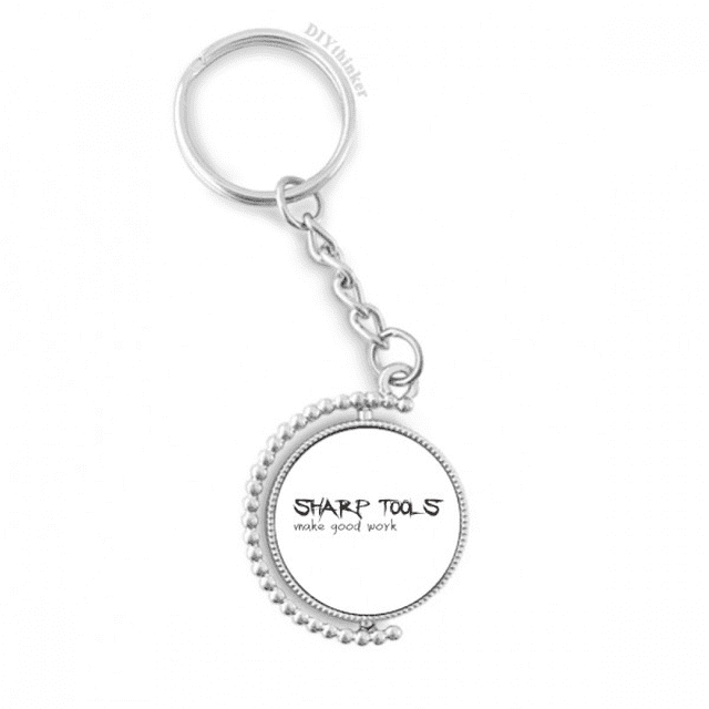 quote tools make good work rotatable keyholder disc accessories chain clip