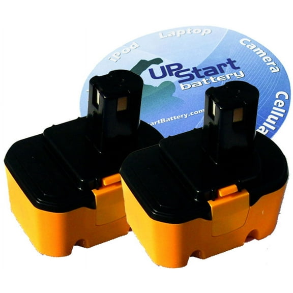2-Pack UpStart Battery Ryobi FL1400 Battery - Replacement Ryobi 14V Battery (1300mAh, NICD)