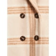thumbnail image 6 of Time and Tru Women's Brushed Twill Plaid Coat, Sizes XS-3X, 6 of 10