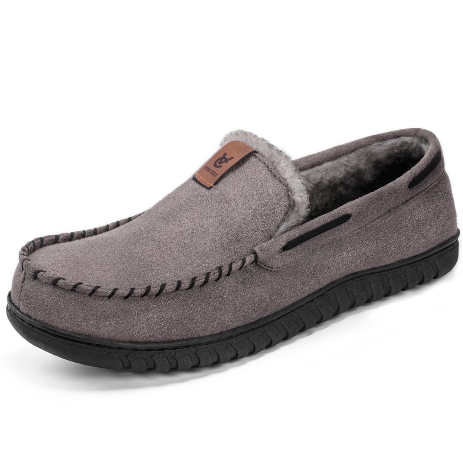 Men’s Size M 8-9 Weatherproof Vintage Faux Suede Slip On Clog Slippers Black Weatherproof Vintage Mens Faux Suede Slip On Clog Slippers  main image 3