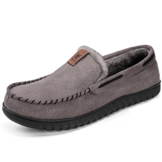 Minnetonka Shoe Men\'s 8 M Plaid Lined Hardsole Grey Moccasins Slip On Amazon.com | Minnetonka Plaid Lined Hardsole Moccasin  main image 2