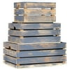 At Home on Main Rustic Decorative Wood Crates (Set of 3) - Grey and Natural Distressed