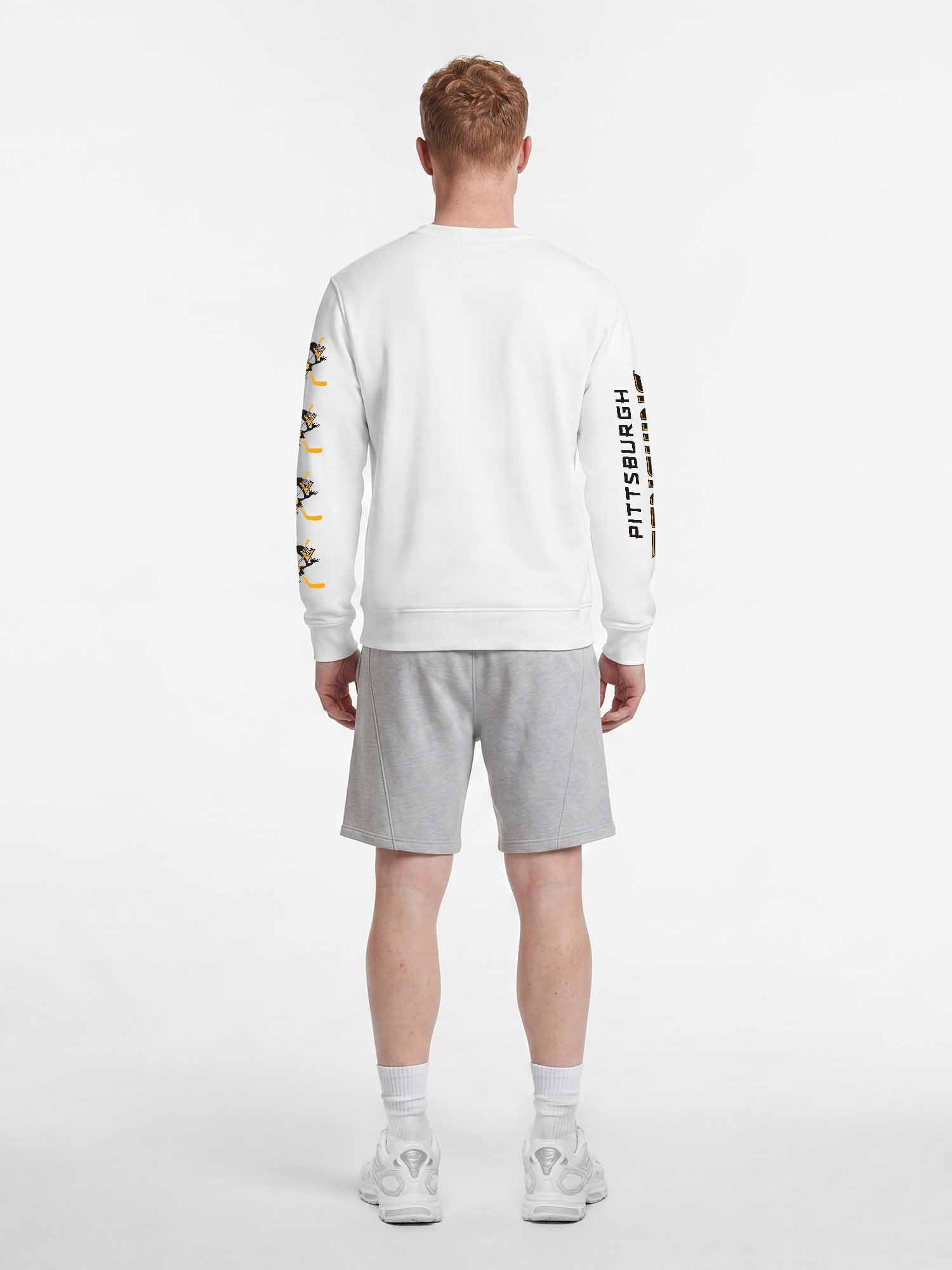Pittsburgh Penguins Reebok Mens White Crew Sweatshirt
