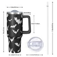 thumbnail image 2 of Halloween Bat Pattern Tumbler with Handle and Lid,40oz Double Wall Vacuum Insulated Tumbler,Cups Gift for Women and Men, 2 of 7