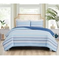 thumbnail image 5 of Oceanfront Resort Clearwater Yarn Dye Stripe 3 Piece King Quilt Set, Coastal and Nautical Themed, Oeko-TEX Certified Confidence, 5 of 8