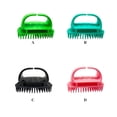 thumbnail image 4 of Matsuzay Cepillo de pelo de 4 colores, cepillo de silicona para lavar el cabello, cepillo portátil para el cuero cabelludo con mango antideslizante, Juegos de accesorios de baño Negro Matsuzay HA002304-03, 4 of 6