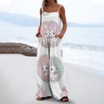 thumbnail image 2 of Cavosen Easter Plus Size Oversized Linen Jumpsuits Long Overalls with Pocket Bunny Lightweight Summer Casual Rompers, 2 of 6