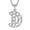 D Pendant, variant on Polki Diamond Initial Necklaces for Women in 925 Sterling Silver Platinum Plated Size 20"- H Letter Necklace I4 Clarity Jewelry Anniversary Wedding Unique Christmas Gifts