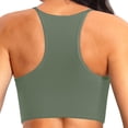 thumbnail image 4 of Women's Plus Size Swim Top Solid Color Adjustable Straps Removable Pads Racerback Tankini Top Summer Beach Pool Bathing Suit AG, 4 of 5