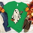 thumbnail image 4 of Camisetas con estampado de flores, fantasma y calabaza para Mujer, ropa de fiesta de Halloween, Tops góticos de calle de Hip Hop, Camisetas para Mujer, gran oferta, 4 of 4