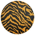 thumbnail image 3 of Ryvnso Tiger Print Background Round Plate Mats Dining Table Placemat Set of 4 for Holiday Decoration, 3 of 7