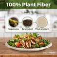 thumbnail image 3 of Sugarfiber Disposable 9 inch Compostable Round bagasse Paper Plates 50 Count, 3 of 7