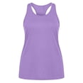 thumbnail image 3 of Uootdi Gym Tops for Women U Neck Sleeveless Racerback Keyhole Cutout Plain Marled Knit Tank Tops for Women Relaxed Fit Workout Sweat Wicking Womens Tees, 3 of 9