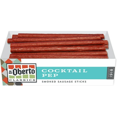 Oh Boy! Oberto Classics Cocktail Pep Smoked Sausage Sticks, Great Smoky Flavor, Packaged in Bulk, 40 Ounce