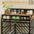 thumbnail image 6 of ZephyPaws 44in Dog Crate Furniture,Large Wooden Dog Kennel Indoor,Heavy Duty Dog Cages with Drawers, 6 of 11