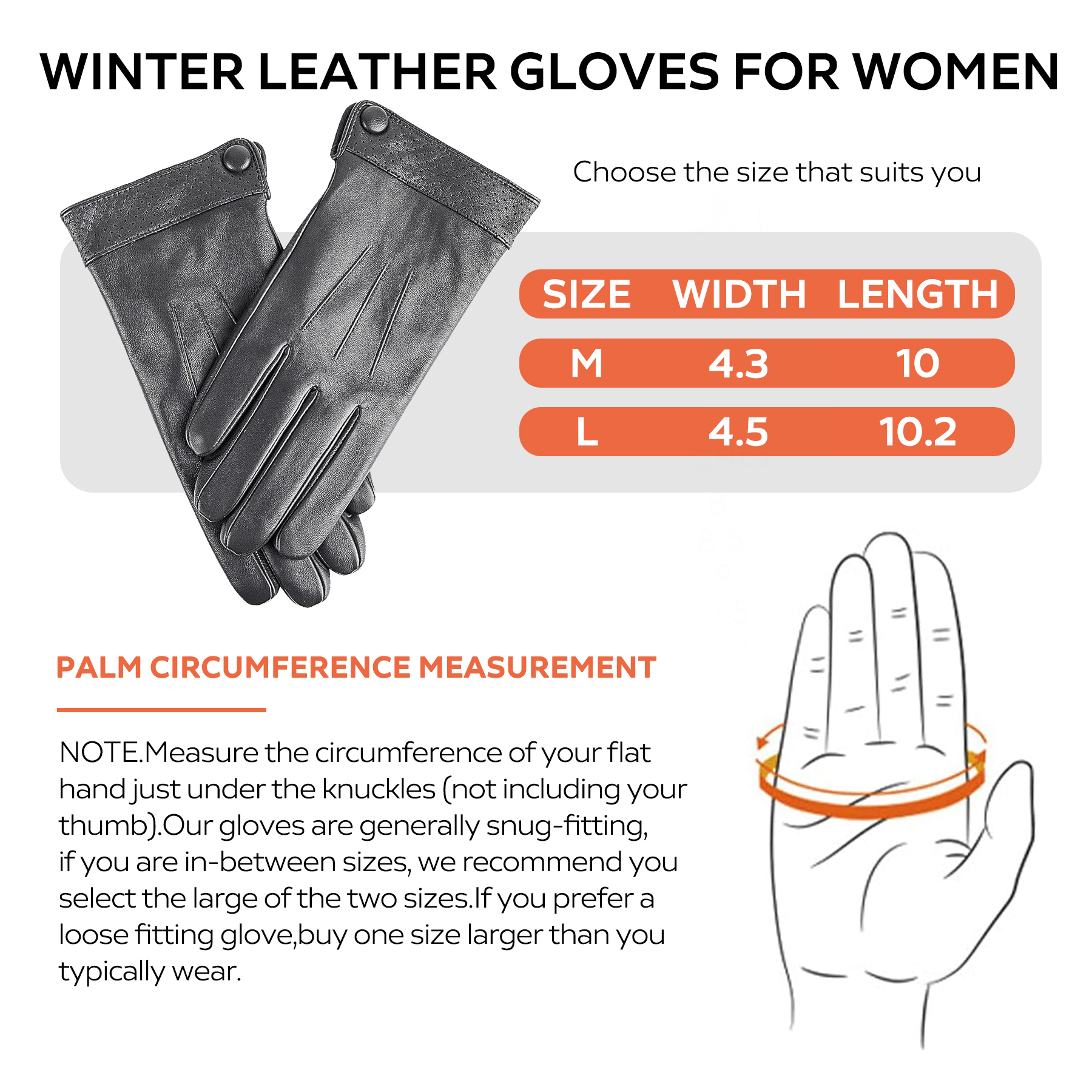Whiteleopard Men's Winter Sheepskin Leather Gloves, Toasty Touchscreen Texting with Cashmere Lining, Ideal for Driving and Motorcycle Riding - image 3 of 7