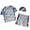 S-Grey, variant on Rhoudy Boys Swim Set 2 Piece Rash Guard Swim Shirt And Trunks With Swim Cap For Kids Youth Swimming Pool Beach Basic Playsuit Sky Blue 7-8 Years