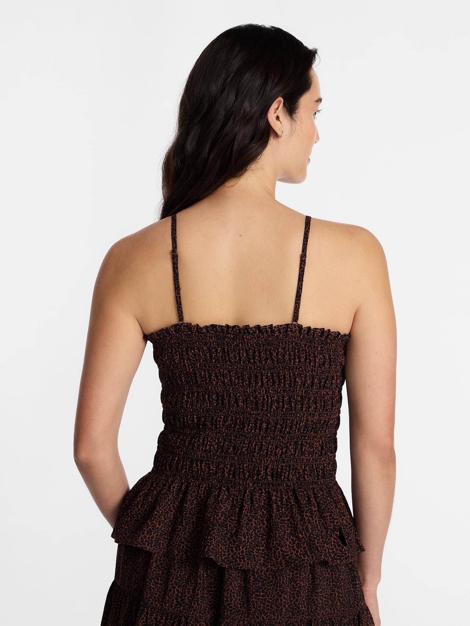 Time and Tru Women's Smocked Tank Top, Sizes XS-XXXL