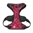 thumbnail image 5 of Lsque Pink Glitter Dog Harness, No-Pull Pet Harness with 2 Leash Clips, Adjustable Soft Padded Dog Vest with Easy Control Handle for Large Dogs-Small, 5 of 9