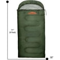 thumbnail image 4 of 10 Pack of Bulk Wholesale 30 Degree Cold Weather Hooded Sleeping Bags for Adults, Kids, Homeless, Camping, Indoors, Outdoors - 10 Count Hooded Sleeping Bags in Forest Green 71"L x 30"W, 4 of 6