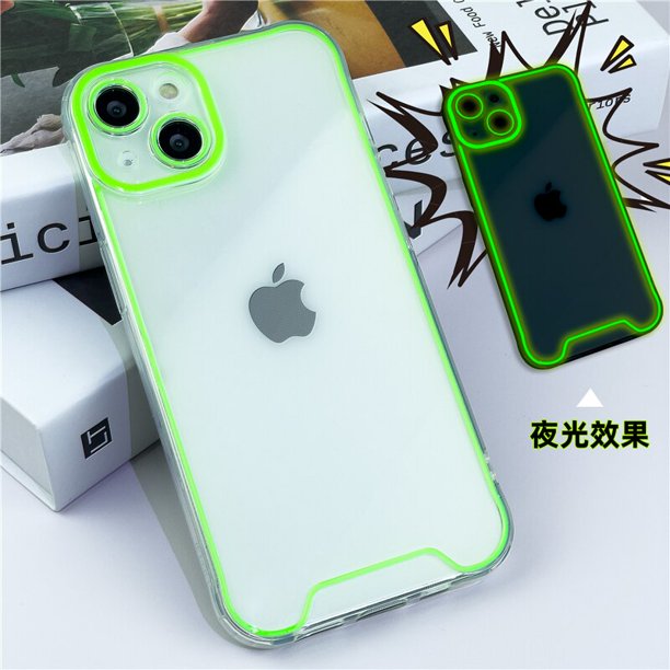 Funda suave de silicona con luz nocturna, carcasa trasera Luminosa 14 Plus para IPhone, 13, 12, 11 Pro Max, XS, XR, X, 14Pro, 13Pro, 14 Plus, IPhone14, i14 Fivean unisex
