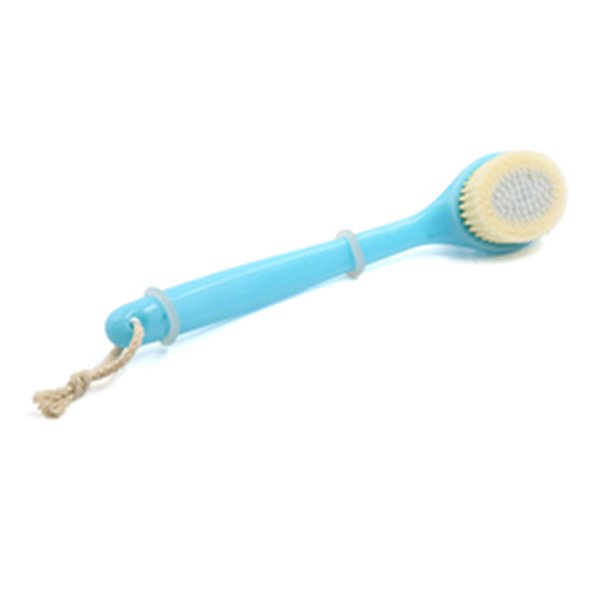Sky Blue 13.4" Long Handle Soft Bristle Bath Body Back Brush Scrubber