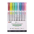 thumbnail image 2 of Dual Tip Highlighters 8 Colors Pastel Markers Fine Bold Tip Highlighters Set Quick Dry Non Bleed Highlighters Style Midliners Zebra Highlighters For Office Notes Bible Journaling, 2 of 9