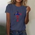 thumbnail image 2 of Drses ‌‌‌‌ ‌‌Women's Christian & Patriotic T-Shirts - Vintage Bible Verse & American Flag Sunflower Graphic Tees (S-2XL, White/Red/Blue) for 4th of July & Independence Day, 2 of 5