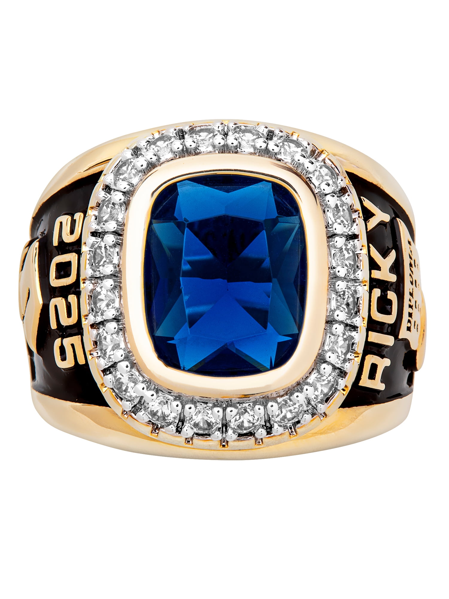 Order Now for 2025 Graduation, Freestyle Men's CZ Encrusted Personalized Class Ring, Personalized, High School or College