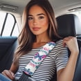thumbnail image 2 of Uorisanigo Colorful Butterfly Seat Belt Cover Pad Soft Comfort Seatbelt Shoulder Pad 2 PCS Flannel Car Seat Belt Pads Cover Universal Fit Seatbelt Cover Car Truck SUV, 2 of 7