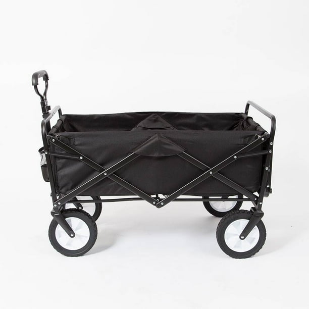 Mac Sports Folding Outdoor Garden Utility Wagon Cart & Table, Black (2 ...