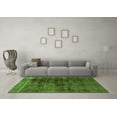 thumbnail image 3 of Ahgly Company Indoor Round Abstract Green Modern Area Rugs, 6' Round, 3 of 4