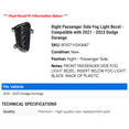 thumbnail image 2 of Right Passenger Side Fog Light Bezel - Compatible with 2021 - 2023 Dodge Durango 2022, 2 of 2