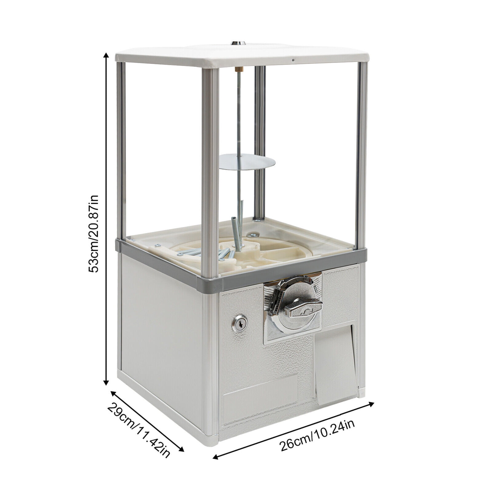 20" Height Candy Vending Machine for Game Stores Retail Store Capsule Vending Machine White