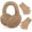 Khaki, variant on Kid Warm Earmuffs Gloves Girl Soft Plush Ear Muffs Toddler Knit Mittens for Boy Winter Ear Warmer Set