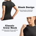 thumbnail image 3 of Hipuroga Seamless Workout Tops for Women Breathable Short Sleeve Yoga Shirts for Athletic Running Gym Black M, 3 of 6