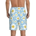 thumbnail image 4 of Lsque Daisies Flowers Mens Sleep Pajama Shorts,Short Pajama Pants, Cotton Ultra-Soft Knit-XX-Large, 4 of 9