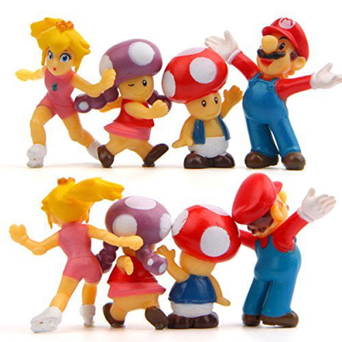 8 Piece Mario Brothers Birthay Cake Topper, Super Mario Bros Action Figures, Mini Super Mario ...