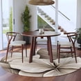 thumbnail image 3 of Round Rugs 5Ft, Modern Flower Round Area Rug Washable Indoor Throw Carpet, Abstract Minimalist Botanical Floral Soft Non Slip Circle Rug for Cabinet Bathroom Home Decor Aesthetic, 3 of 8
