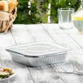 thumbnail image 3 of GUSTO [25 Sets] 8x8 Square Foil Pans with Lids - Disposable Food Containers Perfect for Baking, Cooking, Heating, Storing, Broiling, Preparing Food - Formerly Comfy Package, 3 of 7