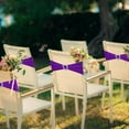 thumbnail image 4 of 100 Pcs Spandex Chair Sashes with Heart Shaped Buckle Slider Stretch Chair Cover Band Universal Elastic Ties for Wedding Banquet Event Party Decoration(Purple), 4 of 14