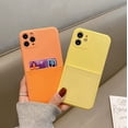 thumbnail image 2 of Color Wallet Phone Case Compatible with iPhone X / Xs, Simple Design, Handmade Purse Protective Business Case Hard Back Covers (Yellow, iPhone X/ Xs), 2 of 7