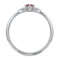 thumbnail image 4 of Birthstone Oval Ring with Shoulder Accents - Ruby (July), 4 of 5