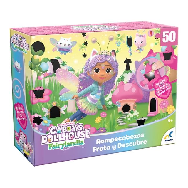 Rompecabezas Gabbys Dollhouse Infantil Frota y Descubre 50 Piezas