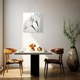 thumbnail image 4 of ZHONGYUTONG Dandelion Canvas Wall Art Black White Flower Painting Floral Closeup Picture Print for Living Room Decor Framed (28.00" x 28.00"), 4 of 5